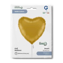 Palloncino in Foil 18" Cuore Oro Chiaro "Gold" Cuori Regular 18"