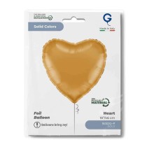 Palloncino in Foil 18" Cuore Oro "Gold" Cuori Regular 18"