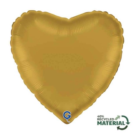 Palloncino in Foil 18" Cuore Oro Satinato Cuori Regular 18"