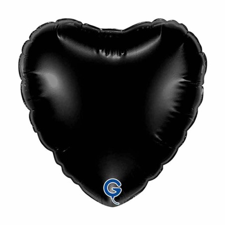 Palloncino in Foil 18" Cuore Nero "Black" Cuori Regular 18"