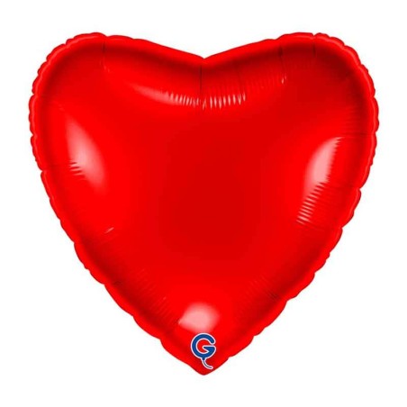 Palloncino in Foil 22" Cuore Rosso "Heart Red" Cuori Grandi 22"