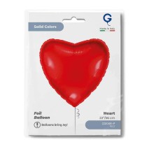 Palloncino in Foil 22" Cuore Rosso "Heart Red" Cuori Grandi 22"