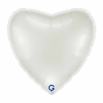 Palloncino in Foil 22" Cuore Bianco "Heart White" Cuori Grandi 22"