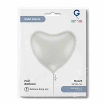 Palloncino in Foil 36" Cuore Bianco "Heart White" Numeri 40" Bianco "White"