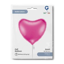 Palloncino in Foil 36" Cuore Fucsia "Heart Fucsia" Cuori Jumbo 36"