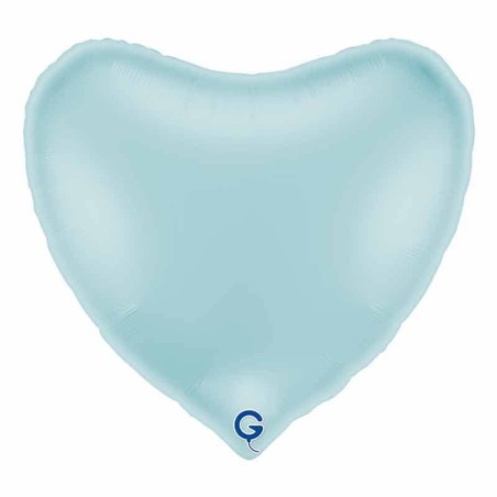 Palloncino in Foil 36" Cuore Celeste "Heart Light Blue" Cuori Jumbo 36"
