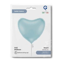 Palloncino in Foil 36" Cuore Celeste "Heart Light Blue" Cuori Jumbo 36"