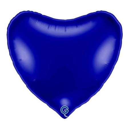 Palloncino in Foil 36" Cuore Blu "Heart Blue Navy" Cuori Jumbo 36"
