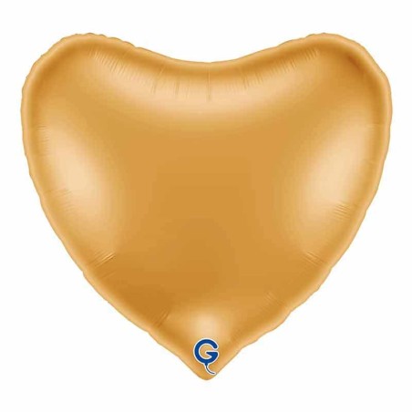 Palloncino in Foil 36" Cuore Oro "Heart Gold" Cuori Jumbo 36"
