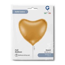 Palloncino in Foil 36" Cuore Oro "Heart Gold" Cuori Jumbo 36"