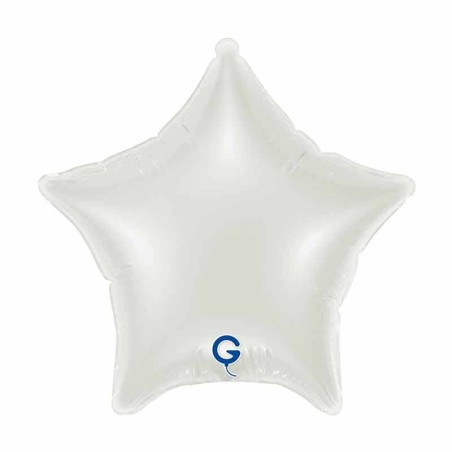 Palloncino in Foil 4" Stella Bianco "White" Numeri 40" Bianco "White"