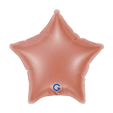Palloncino in Foil 4" Stella Rose Gold Stelle Piccole 4"