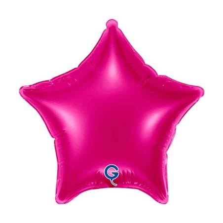 Palloncino in Foil 4" Stella Magenta Stelle Piccole 4"