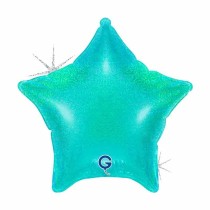 Palloncino in Foil 4" Stella Glitter Olografico Tiffany Stelle Piccole 4"