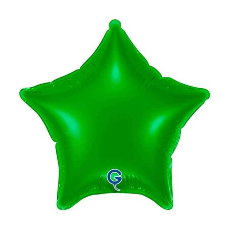 Palloncino in Foil 4" Stella Verde "Green" Stelle Piccole 4"