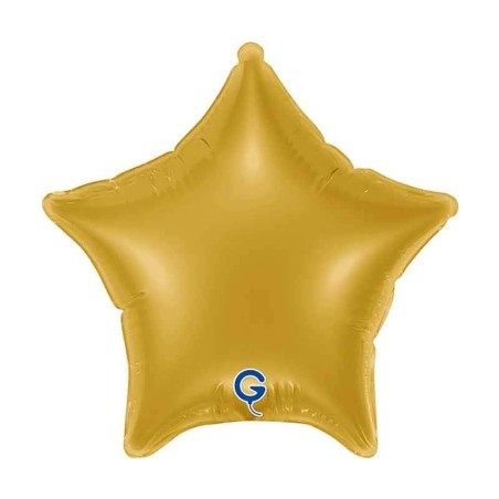 Palloncino in Foil 4" Stella Oro Chiaro "Gold" Stelle Piccole 4"
