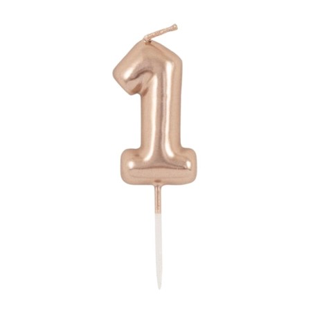 Candelina 4,5cm Rose Gold Metallizzato N.1 Rose Gold Metallizzato 4.5cm