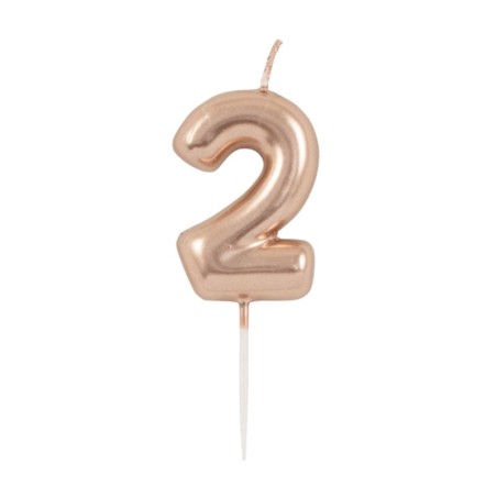 Candelina 4,5cm Rose Gold Metallizzato N.2 Rose Gold Metallizzato 4.5cm