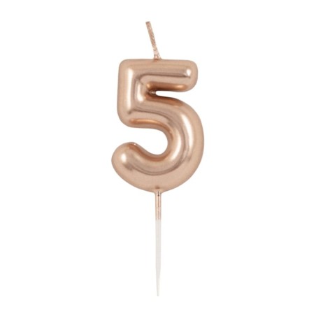 Candelina 4,5cm Rose Gold Metallizzato N.5 Rose Gold Metallizzato 4.5cm