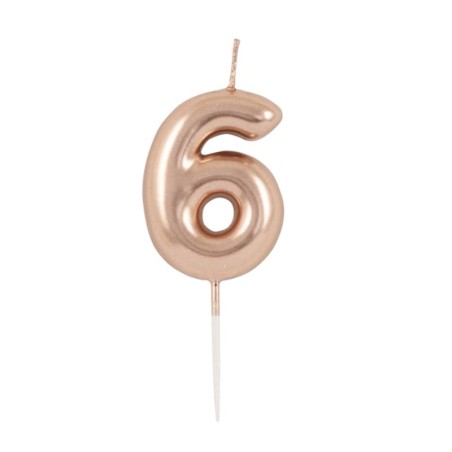 Candelina 4,5cm Rose Gold Metallizzato N.6 Rose Gold Metallizzato 4.5cm
