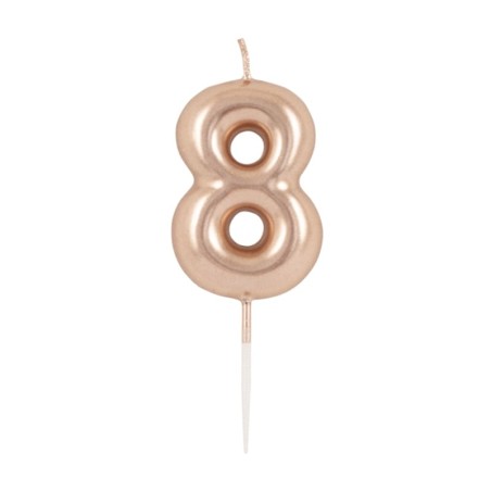 Candelina 4,5cm Rose Gold Metallizzato N.8 Rose Gold Metallizzato 4.5cm