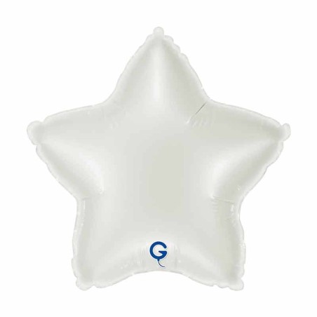 Palloncino in Foil 9" Stella Bianco "White" Numeri 40" Bianco "White"