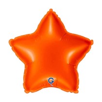 Palloncino in Foil 9" Stella Arancione "Orange" Stelle Medie 9"