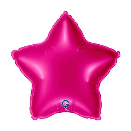 Palloncino in Foil 9" Stella Magenta Stelle Medie 9"