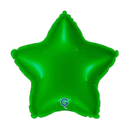 Palloncino in Foil 9" Stella Verde "Green" Stelle Medie 9"
