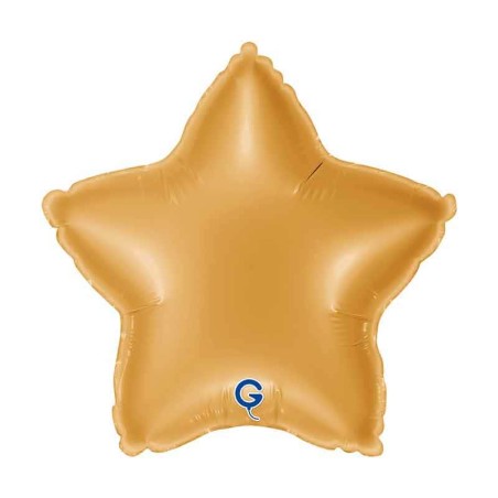 Palloncino in Foil 9" Stella Oro "Gold" Stelle Medie 9"