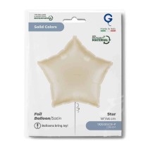 Palloncino in Foil 18" Stella Crema Satinato Stelle Regular 18"