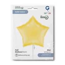 Palloncino in Foil 18" Stella Giallo Banana Satinato Stelle Regular 18"