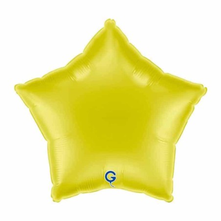 Palloncino in Foil 18" Stella Giallo Metallizzato "Yellow" Stelle Regular 18"
