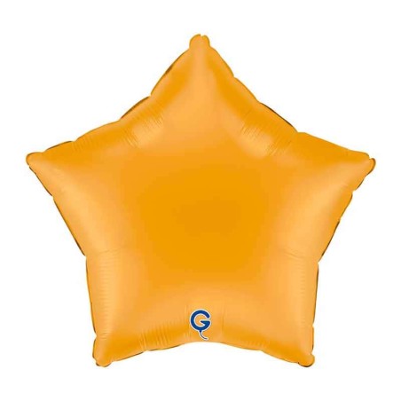Palloncino in Foil 18" Stella Giallo Mostarda Opaco Stelle Regular 18"