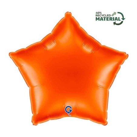 Palloncino in Foil 18" Stella Arancione "Orange" Stelle Regular 18"