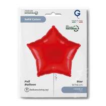 Palloncino in Foil 18" Stella Rosso "Red" Stelle Regular 18"