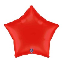 Palloncino in Foil 18" Stella Rosso Opaco "Matte Red" Stelle Regular 18"