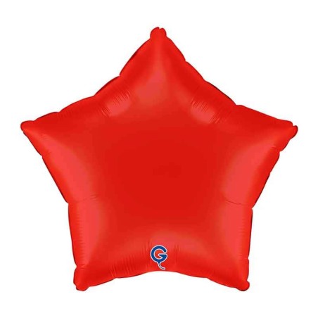 Palloncino in Foil 18" Stella Rosso Opaco "Matte Red" Stelle Regular 18"