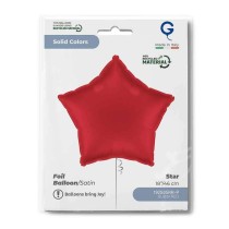 Palloncino in Foil 18" Stella Satinato Rosso "Rubin Red" Stelle Regular 18"