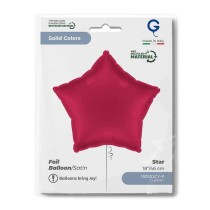 Palloncino in Foil 18" Stella Satinato Rosso Ciliegia "Cherry" Stelle Regular 18"