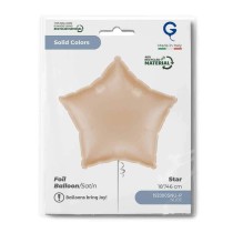 Palloncino in Foil 18" Stella Cipria Satinato Stelle Regular 18"