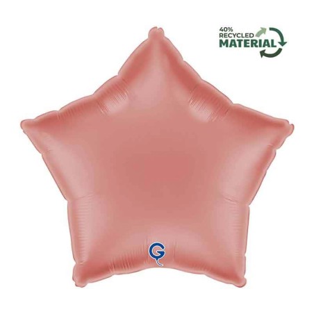 Palloncino in Foil 18" Stella Satinato Rose Gold Stelle Regular 18"