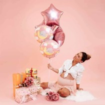 Palloncino in Foil 18" Stella Rose Gold Olografico Stelle Regular 18"