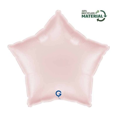 Palloncino in Foil 18" Stella Rosa Satinato Stelle Regular 18"