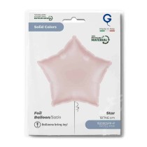 Palloncino in Foil 18" Stella Rosa Satinato Stelle Regular 18"