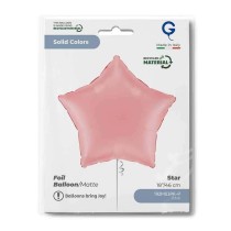 Palloncino in Foil 18" Stella Rosa Opaco "Matte Pink" Stelle Regular 18"