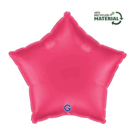 Palloncino in Foil 18" Stella Lampone Satinato "Lipstick" Stelle Regular 18"