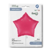 Palloncino in Foil 18" Stella Lampone Satinato "Lipstick" Stelle Regular 18"
