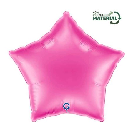 Palloncino in Foil 18" Stella Fucsia "Hot Pink" Stelle Regular 18"