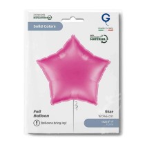 Palloncino in Foil 18" Stella Fucsia "Hot Pink" Stelle Regular 18"